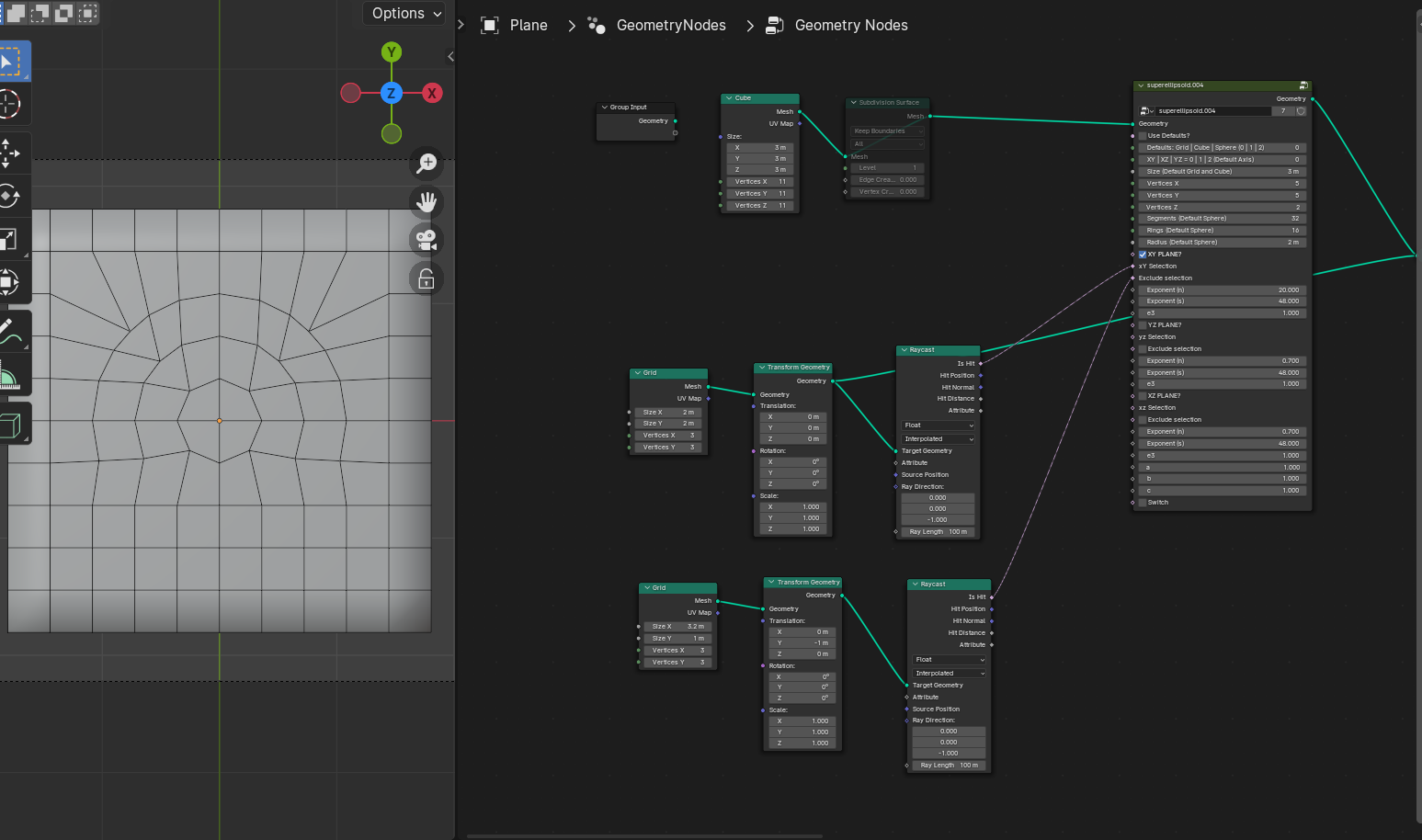 Grid to circle